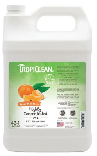Шампунь TropiClean сладкий дезодорирующий мандарин, концентрат, для собак и кошек