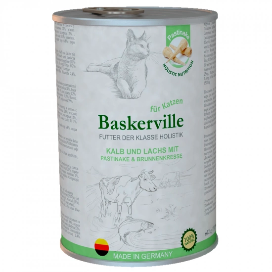 Baskerville Holistic Телятина та лосось з пастернаком та крес-салатом