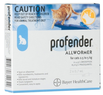 Bayer Profender Spot-On 2,5-5 кг (Профендер Спот-Он)