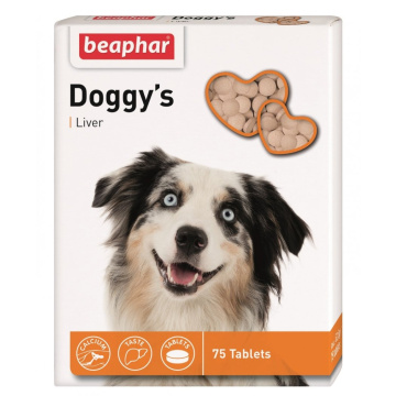 Beaphar Doggy's Liver вітамінізовані ласощі зі смаком печінки для собак