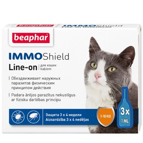 Beaphar IMMO Shield Капли от блох и клещей для кошек