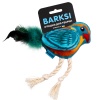 Игрушка для Кошек Barksi Птичка с колокольчиком и перьями 