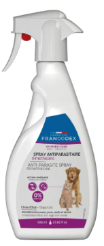 Спрей от паразитов с диметиконом Francodex Spray Dimethicone, для собак и кошек