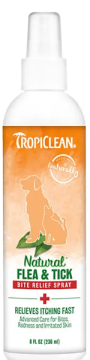Спрей TropiClean Flea & Tick успокаивающий против раздражения от укусов блох и клещей для собак и кошек