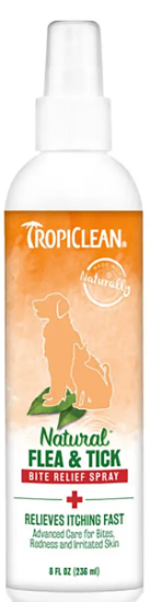 Спрей TropiClean Flea & Tick заспокійливий проти подразнення від укусів бліх і кліщів  для собак і котів