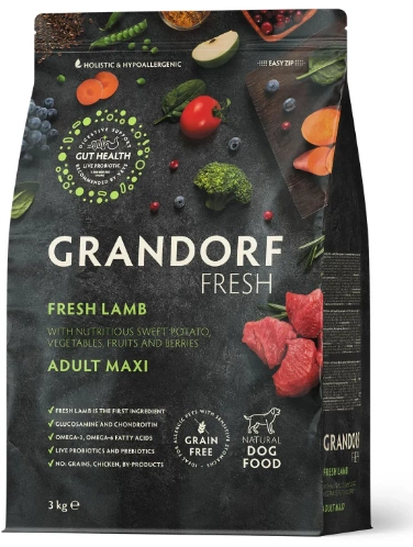 Grandorf FRESH LAMB & SWEET POTATO ADULT DOG MAXI - сухой корм для взрослых собак больших пород с ягненком и бататом