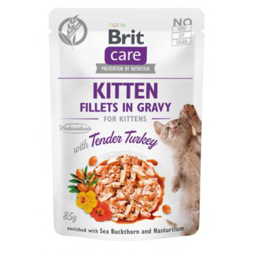 Brit Care Cat в соусе нежная индейка для котят