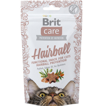 Brit Care Cat Snack Hairball Лакомства для выведения шерсти из желудка кошек