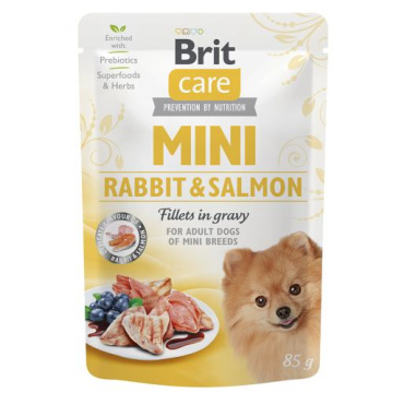 Brit Care Dog Mini Fillets In Gravy с кроликом и лососем