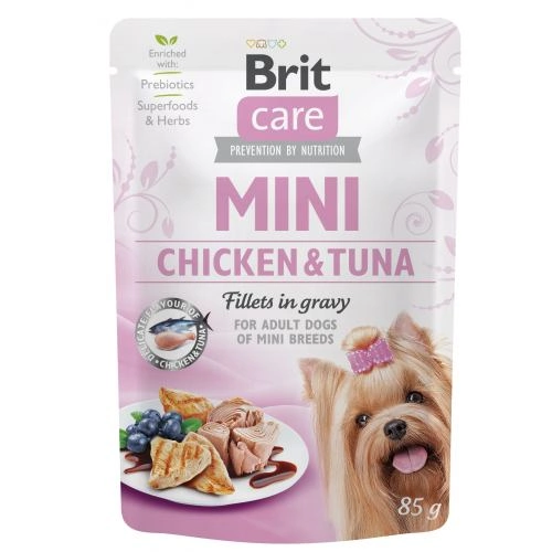 Brit Care Dog Mini Fillets In Gravy с курицей и тунцом