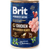 Brit Premium by Nature с курицей и куриными сердечками