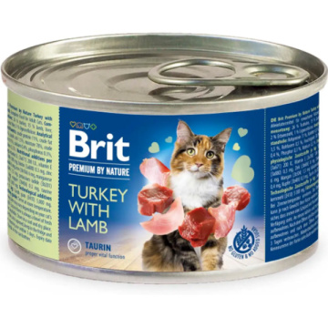 Brit Premium by Nature Cat с индейкой и ягненком для кошек