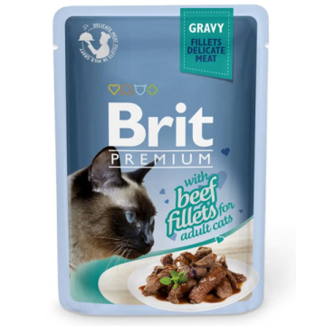 Brit Premium Филе говядины в соусе для кошек