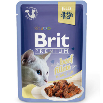 Brit Premium Филе говядины в желе для кошек