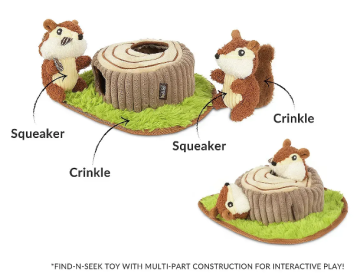 Игрушка для собак Chippy and Cheeks the Chipmunks Forest Friends Pet Play