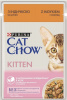 Cat Chow Нежные кусочки с индейкой и цукини в желе для котят