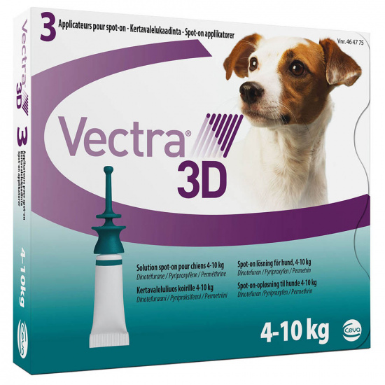 Ceva VECTRA 3D (Вектра 3D) краплі на холку для собак від 4 до 10 кг (від зовнішніх паразитів)