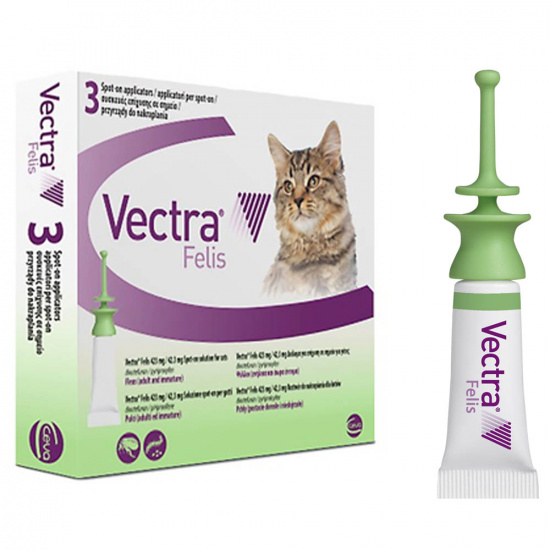 Ceva Vectra Felis (Вектра Феліс) Протипаразитарні краплі на холку від бліх для котів
