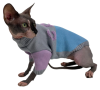 Светр для котiв в'язаний DogsBomba CAT блакитно сірий 