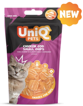 Сладости для кошек Uniq PETS CAT SNACKS MIMI Мини чипсы из курицы и трески