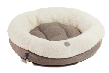Овальний лежак Harley & Cho Bagel Fur Milky для собак
