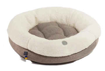 Овальный лежак Harley & Cho Bagel Fur Milky для собак