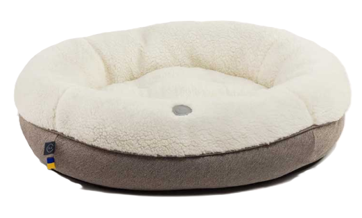 Овальний лежак Harley & Cho Bagel Fur Milky для собак