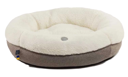 Овальный лежак Harley & Cho Bagel Fur Milky для собак