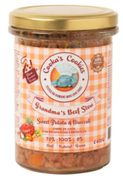 Натуральний вологий корм для собак Cooka's Cookies Grandma’s Beef Stew Яловичина на пару