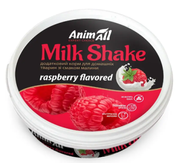 Вкусняшка для кошек и собак Молочный шейк AnimAll MilkShake со вкусом малины
