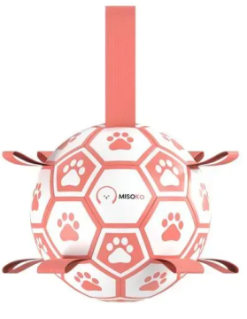 MISOKO&CO Игрушка для собак, мяч надувной, в форме футбольного мяча