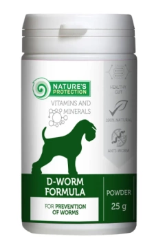 Кормовая добавка для взрослых собак для профилактики глистов Nature's Protection D-worm formula