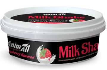 Вкусняшка для кошек и собак Молочный шейк AnimAll MilkShake со вкусом малины