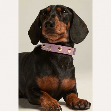 Кожаный ошейник BranniPets - Nara studded peach collar