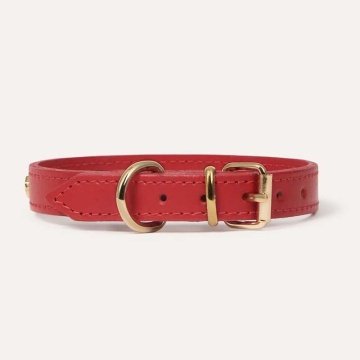 Кожаный ошейник BranniPets - Nara Toy studded red collar