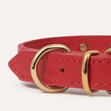 Кожаный ошейник BranniPets - Nara Toy studded red collar