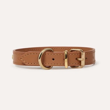 Кожаный ошейник BranniPets - Nara Toy studded camel collar