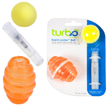 Coastal Turbo м'яч овальний з кошачею м'ятою, іграшка для котів, комплект