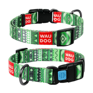 Нашийник Collar Waudog Nylon Етно зелений