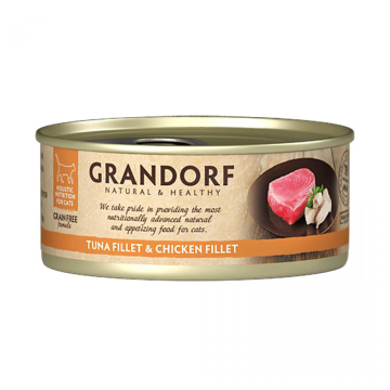 Grandorf Tuna Fillet & Salmon - вологий корм для кішок Філе Тунця з Лососем