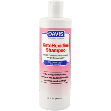 Davis KetoHexidine Shampoo Девіс Кетогексидин шампунь з 2% хлоргексидином та 1% кетоконазолом для собак та котів із захворюваннями шкіри