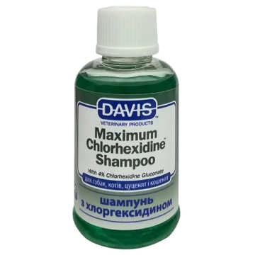 Davis Maximum Chlorhexidine Shampoo Девіс Максімум Хлоргексидин шампунь з 4% хлоргексидином для собак та котів із захворюваннями шкіри та шерсті