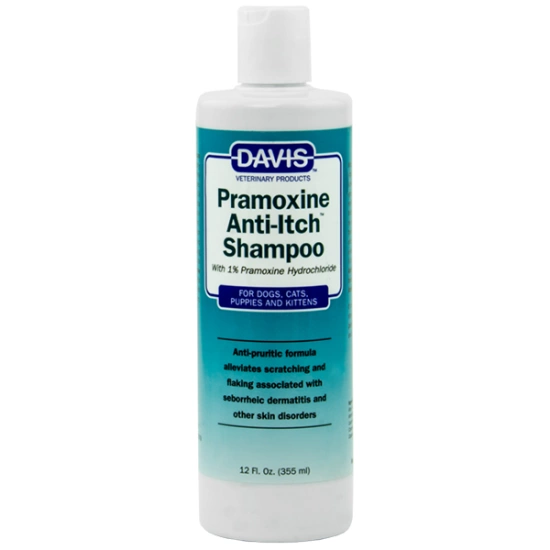 Davis Pramoxine Anti-Itch Shampoo Девіс Прамоксин шампунь від свербежу з 1% піридоксину гідрохлоридом для собак та котів