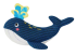 Мʼяка іграшка для собак HugSmart - Ocean Pals Whale
