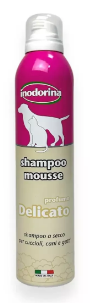 Шампунь-мусс Inodorina Shampoo Mousse Delicato для собак и кошек для деликатной очистки  
