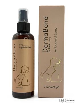 DermaBona spray Антибактериальный спрей с пробиотиками для животных
