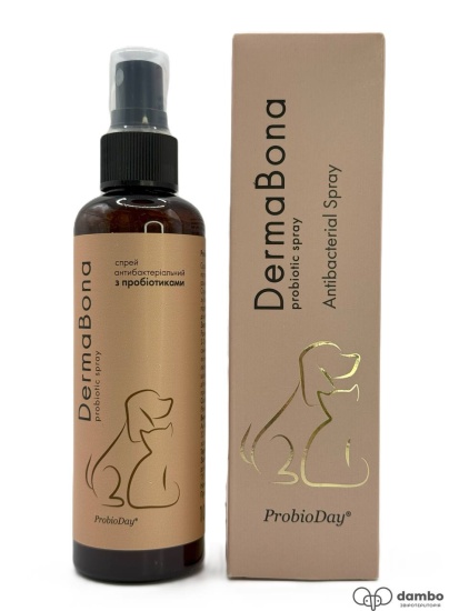 DermaBona spray Антибактериальный спрей с пробиотиками для животных