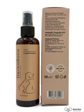 DermaBona spray Антибактериальный спрей с пробиотиками для животных