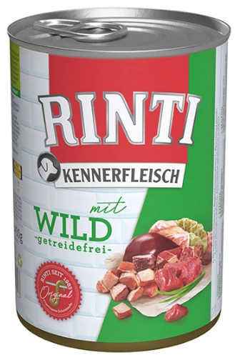 Rinti Kennerfleisch mit Wild ДИЧИНА беззерновий повнораціонний натуральний вологий корм для собак