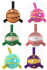 MISOKO&CO Іграшка для собак, м'яч надувний, у формі баскетбольного м'яча